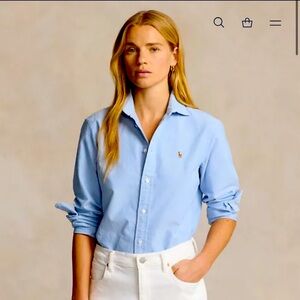 Custom Fit Ralph Lauren Button down top women’s size small